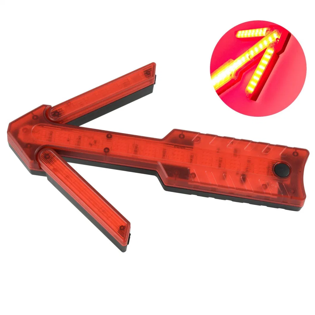 Rechargeable 6-Pack Traffic Beacon Warning Signal Lamp Kit Roadside Flashing Traffic Safety Caution Flares Portable Emergency Strobe LED Warning Light