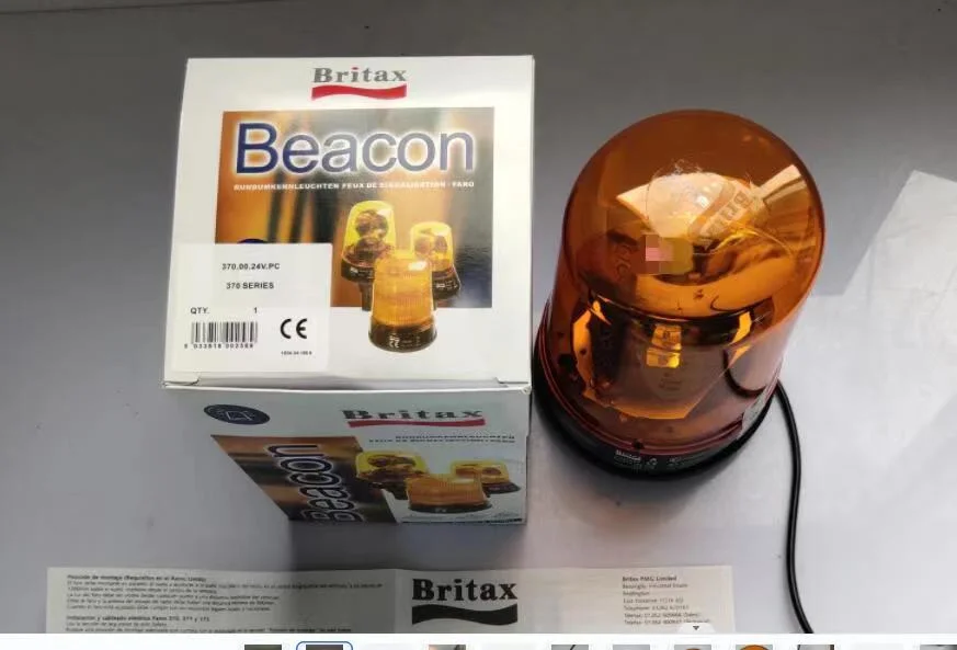 Britax Amber Strobe Beacon Two Covers Warning Light with