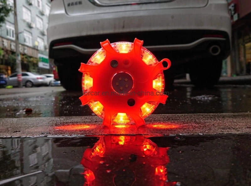 LED Emergency Roadside Safety Flares Strobe Traffic Light Road Warning Beacon with 5 White SMD LED