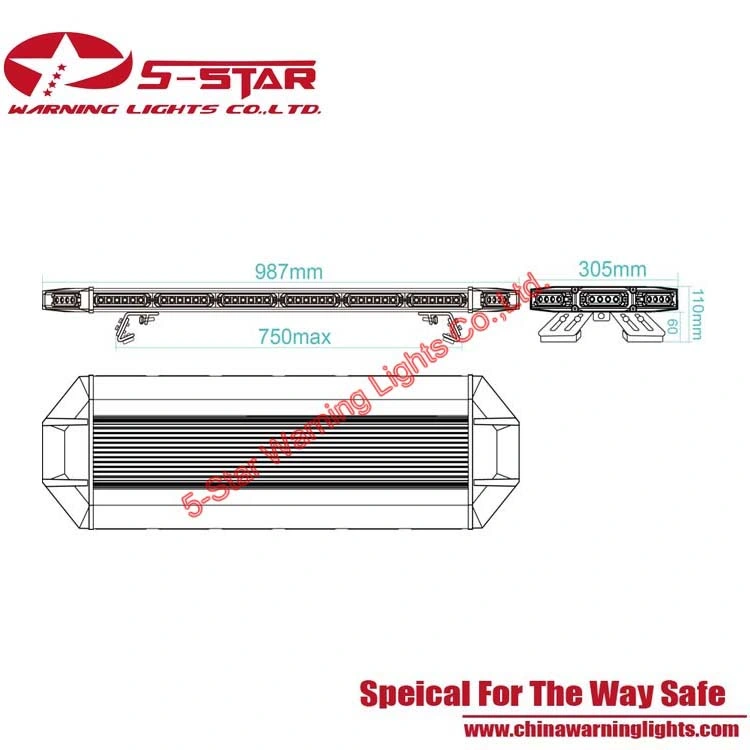 R10 R65 3W New Design Police LED Emergency Warning Light Bar