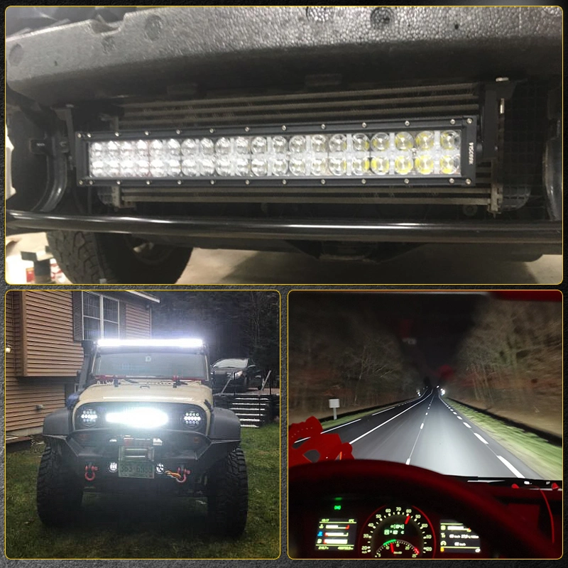 Cek Dual Row Spot Light White Lighting LED Light Bar Curved for Truck Jeep Wrangler