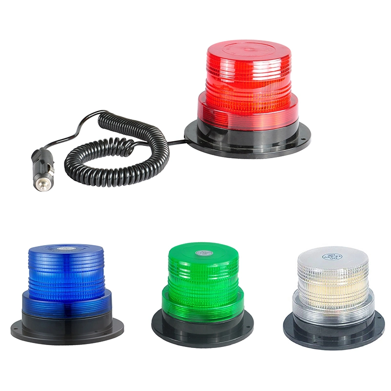 Heavy Duty Vehicles Xenon Strobe Lamp LED Beacon Warning Light with Metal Base (12-48VDC)