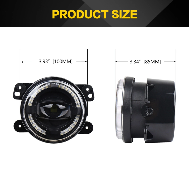 4 Inch 30W Angel Eye LED Projector Fog Light Lamp for Jeep