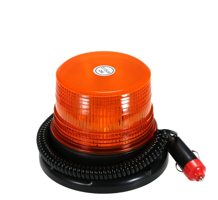 Amber Blue Red LED Car Vehicle Strobe Warning Light Flashing Beacon Magnetic Mounted LED Emergency Lighting Lamp 12/24V