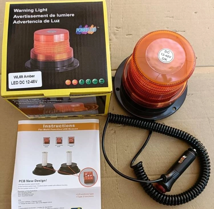 Mining Vehicles LED Beacon 360 Lighting Warning Light DC 12-110V Rotary Lamp