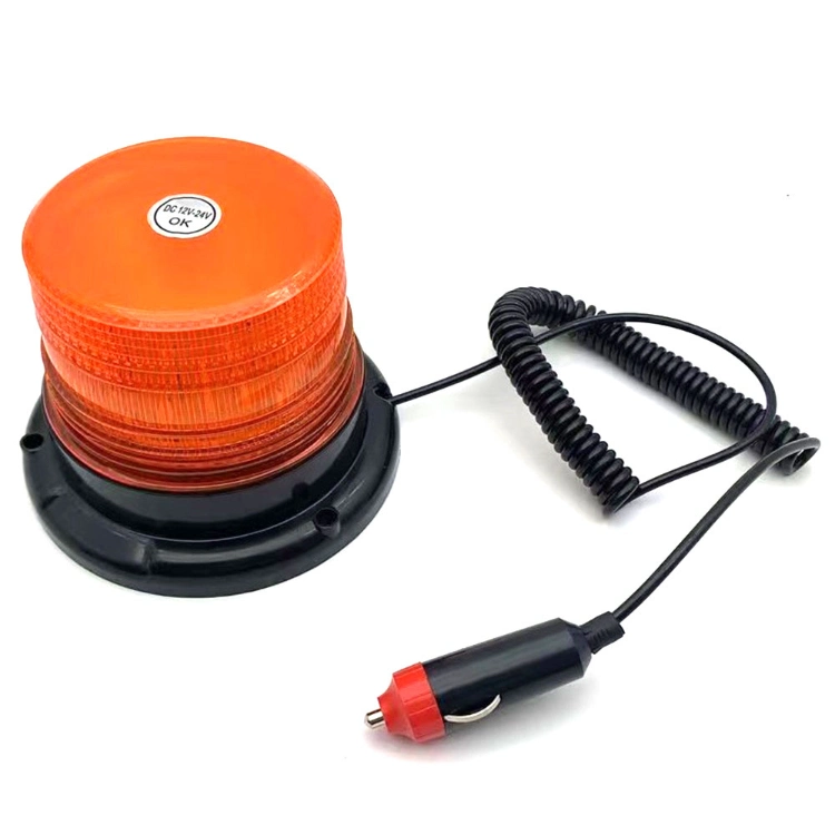 Amber Blue Red LED Car Vehicle Strobe Warning Light Flashing Beacon Magnetic Mounted LED Emergency Lighting Lamp 12/24V