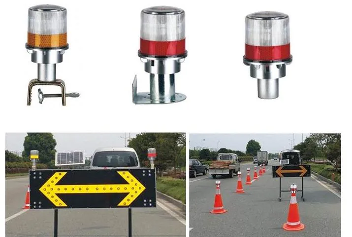 Solar Powered Road Construction Traffic Blinking Barricade Warning Lights