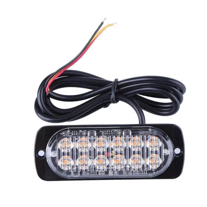 12LED Car Strobe Warning Light Flashing Breakdown Emergency Light Truck Trailer Beacon Lamp LED Side RGB Flashing Light for Car 12V