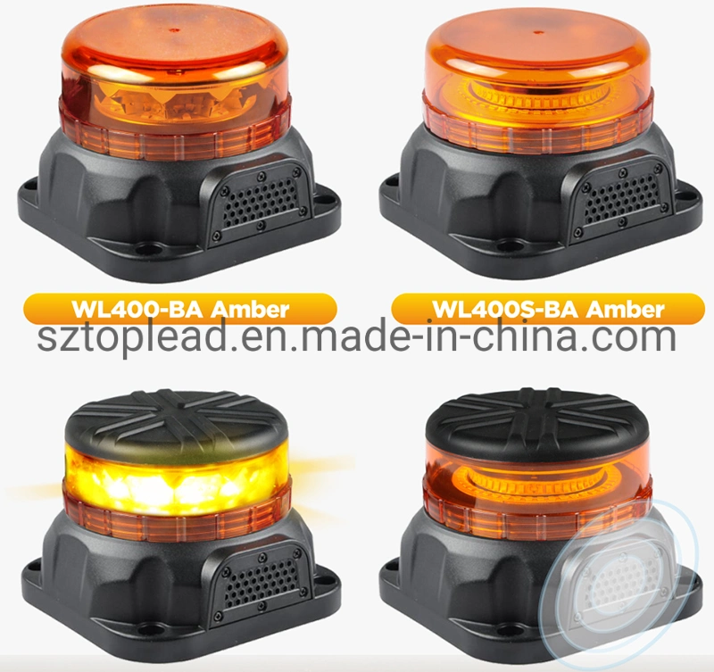 Waterproof IP65 LED 5730 Emergency Warning Beacon Light with Alarm Sound 2 in 1 Safety Snowplow Rotate Strobe Lamp R65 R10 Approval