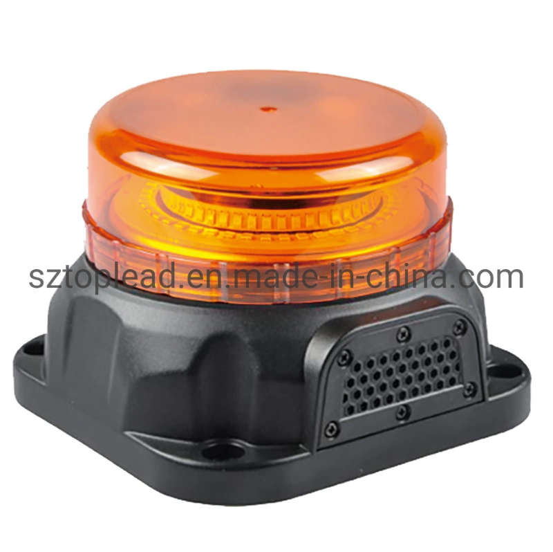 Waterproof IP65 LED 5730 Emergency Warning Beacon Light with Alarm Sound 2 in 1 Safety Snowplow Rotate Strobe Lamp R65 R10 Approval