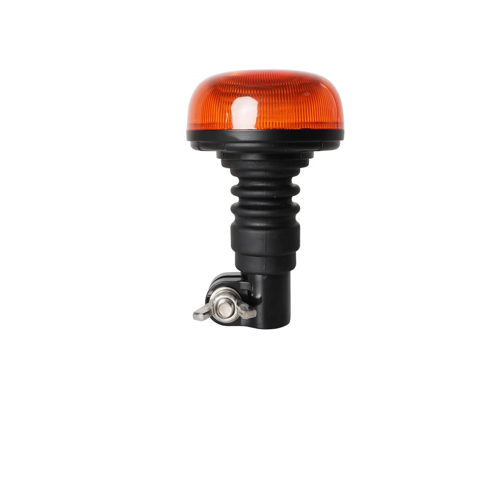 Low Profile Vehicle Flashing Warning Light Flexible DIN Spigot Pole Mount LED Strobe Amber Beacon for Forklift Tractor Truck