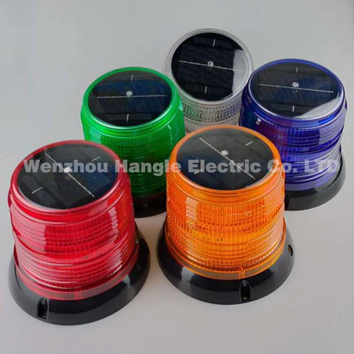 Bright Rotating LED Solar Warning Light Beacon/Red Warning Flashing Beacon Strobe Light Traffic Signal Beacon for Cars