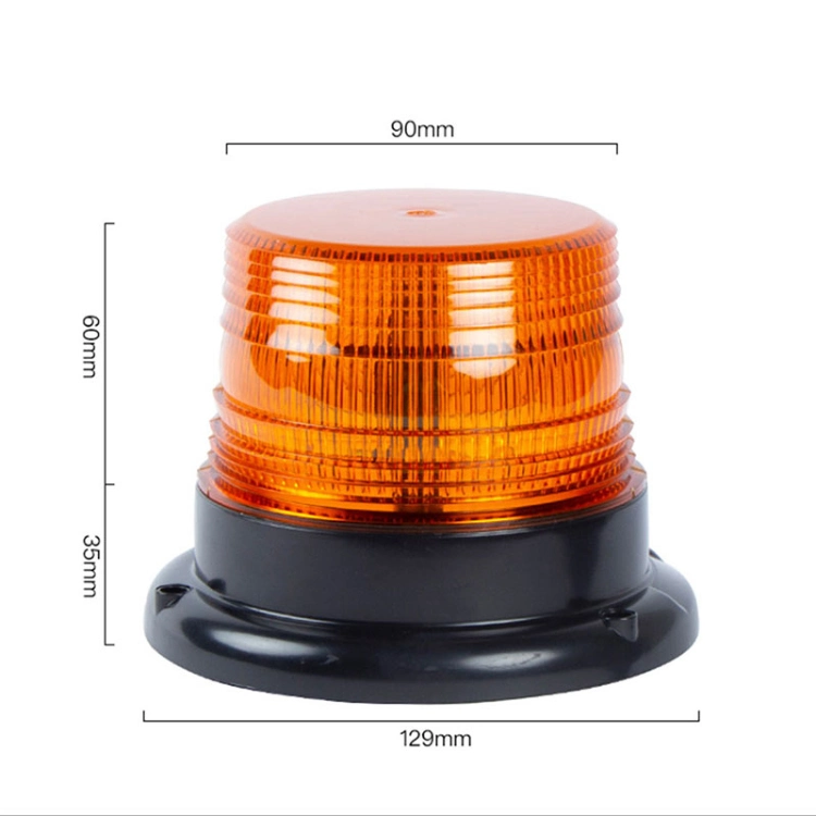 Amber Blue Red LED Car Vehicle Strobe Warning Light Flashing Beacon Magnetic Mounted LED Emergency Lighting Lamp 12/24V