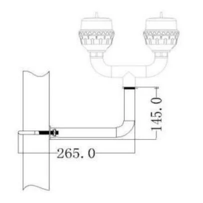 AC110-240V LED Aircraft Warning Red Beacon Aeronautical Aviation Obstruction Obstacle Light for Mountain Peak Cooling Tower Radar Installation Tall Crane