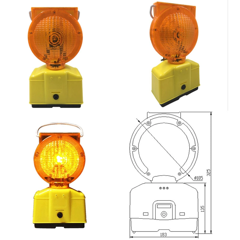 Solar Powered LED Beacon Waterproof Flashing Warning Light