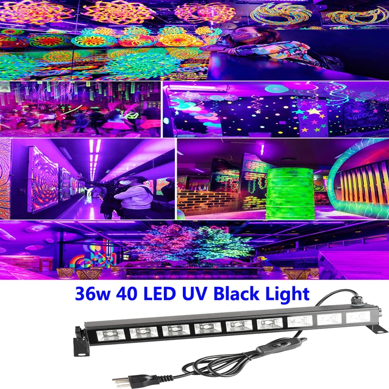 36W 40LEDs UV DJ Christmas LED Black Light Flashlight Purple Lights