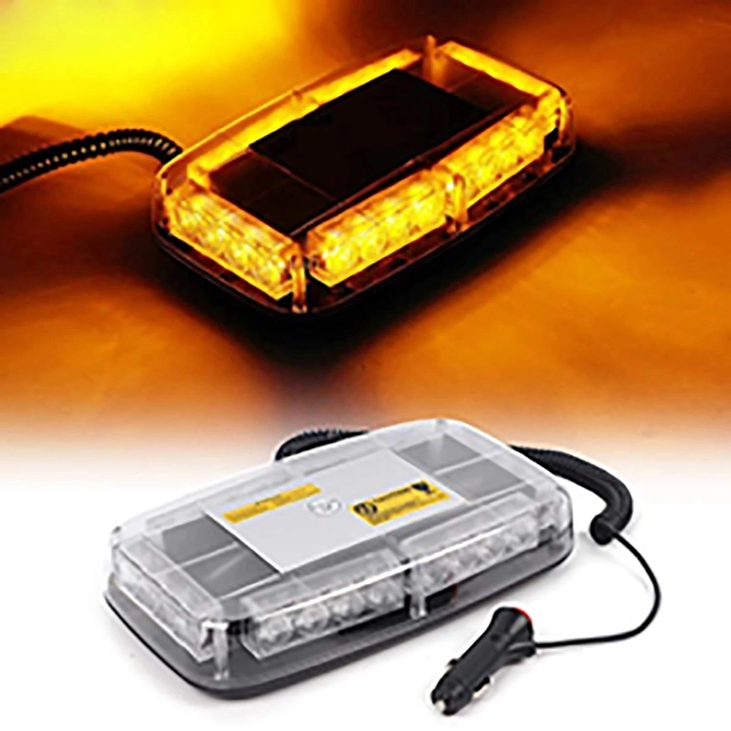 Super Bright 24W LED Flashing Traffic Car Warning Beacon Lamp with Magnet Safety Emergency Flash Lighting Traffic Strobe LED Warning Flare Light