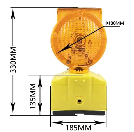 Solar Power LED Warning Light Solar LED Flashing Beacon IP54 Warning Light