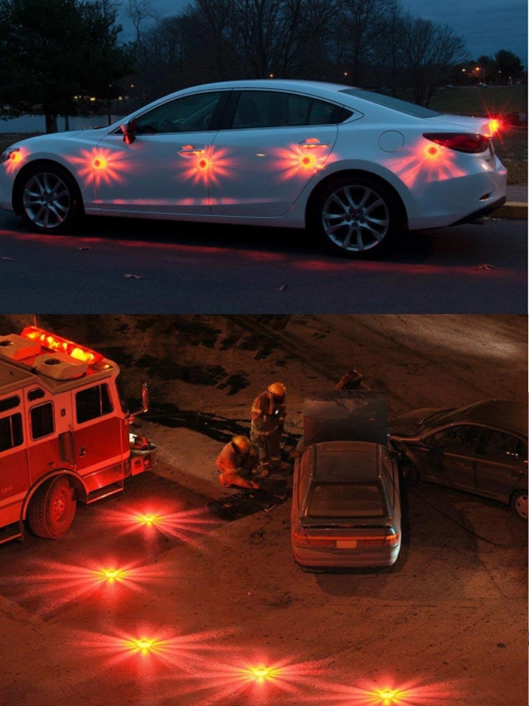 3pack Roadside Emergency Beacon LED Road Flares Warning Strobe Light Portable Traffic Flashing Strobe Caution Signal Lamp Hot LED Warning Light