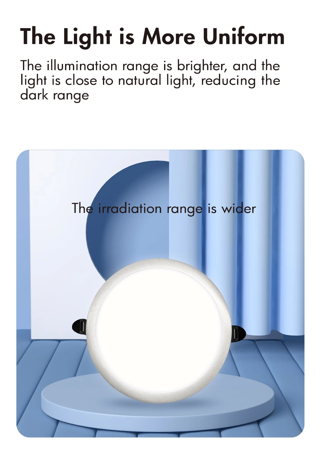 LED Recessed Square Round Panel Light Energy-Saving No Stroboscopic Long Life Time Aluminium Lights