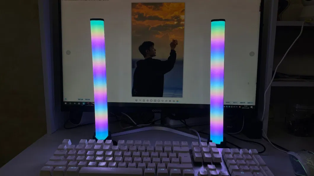 APP Bluetooth Pickup Light Voice Control Creative RGB Induction Light LED Music USB Rhythm Desktop LED Atmosphere Light Bar