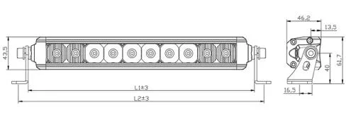 Large White Amber 62 Inch Slim LED Bar Offroad LED Light Bar