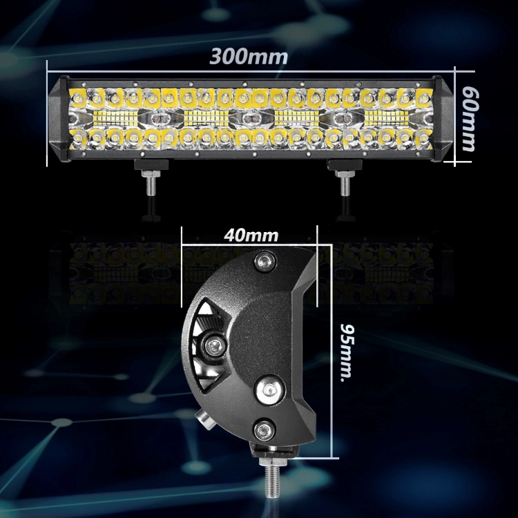 60W 120W 180W 240W 300W Barra LED Auxiliar 4X4 SUV ATV Trucks Offroad LED Light Bar 12V 24V 20 Inch off Road Light Bar