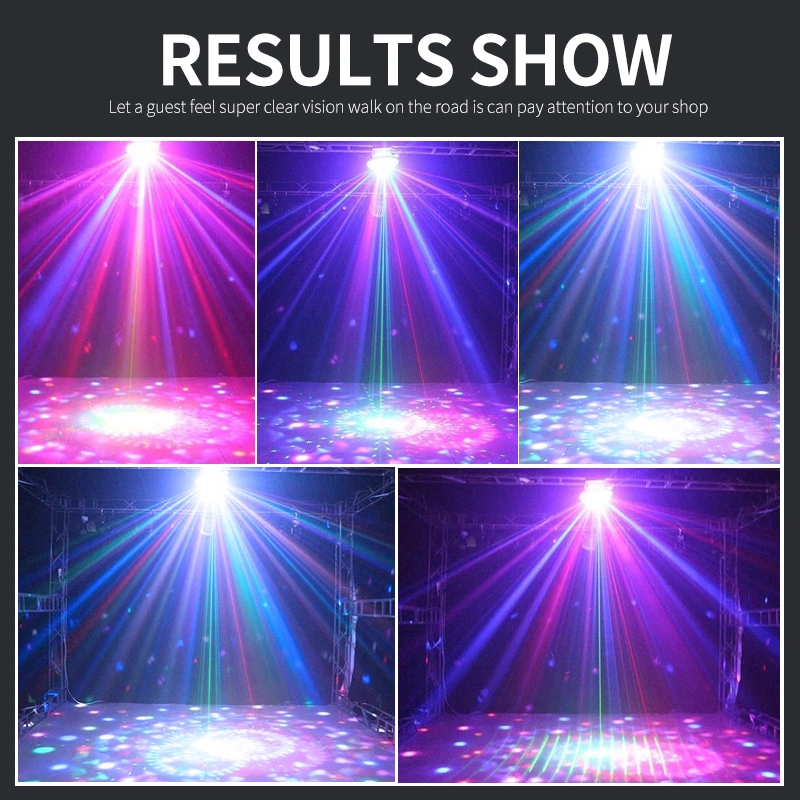 Holiday RGB 360 Degree Rotating Disco LED Stage Party Planet Stage Lights