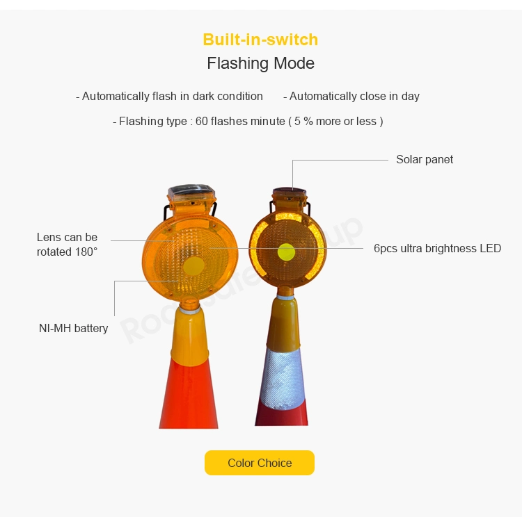 LED Light Traffic Strobe Solar Flashing Road Warning Construction Barricade Lights