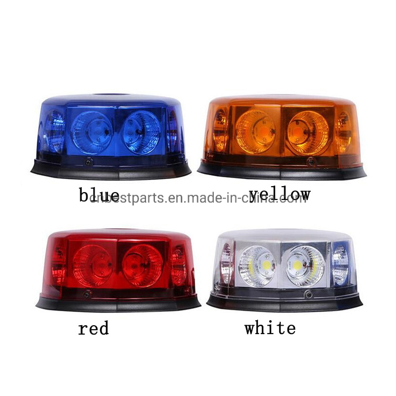 High Powerful Rotating Flashing 8 LED Beacon Car Emergency Lighting Traffic Safety Hazard Warning Auto Strobe Lamp 48W Magnetic Base LED Stroboscopic Light