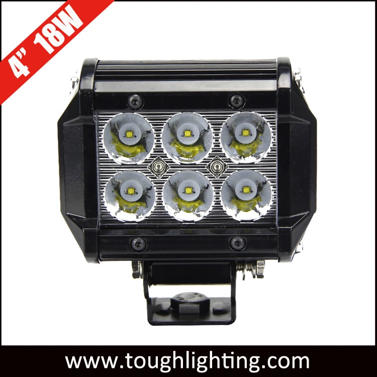 4 Inch CREE Spot Flood Beam Dual Row Offroad 18W LED Work Light Bar