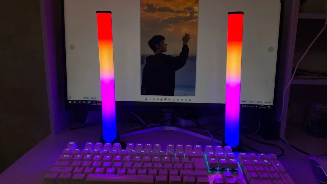 APP Bluetooth Pickup Light Voice Control Creative RGB Induction Light LED Music USB Rhythm Desktop LED Atmosphere Light Bar