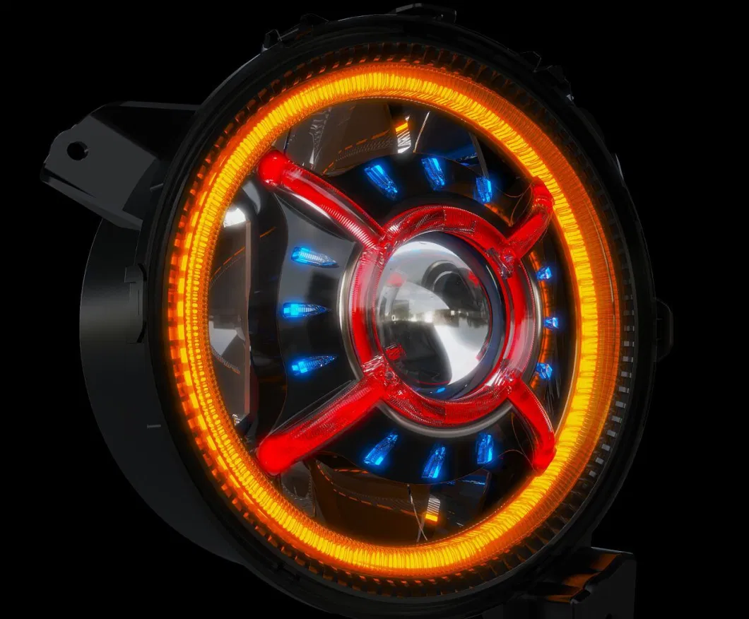 New Arrial LED Halo RGB 4X4 Offroad Jeep Wrangler 9inch LED Headlight