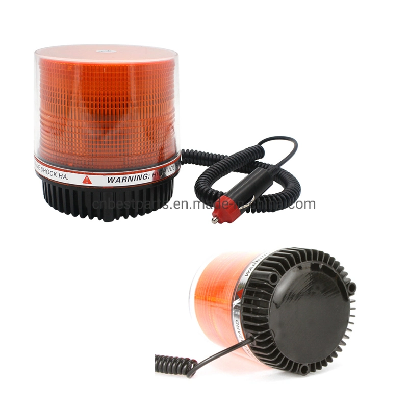 High Visibility12/24V LED Hazard Warning Lighting Strong Magnet Base Vehicle Flashing Signal Strobe Beacon Lamp Traffic Road Warning Stroboscopic Light