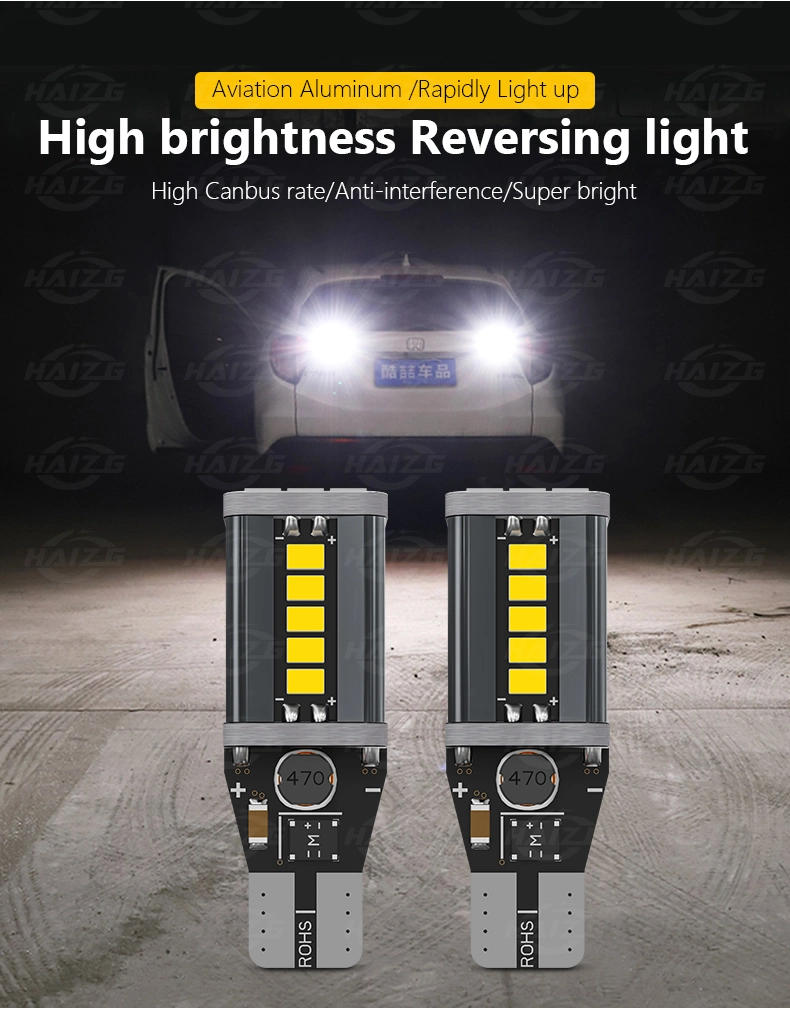 Haizg Auto Truck Lamp T15 19SMD Amber T15 LED Headlight