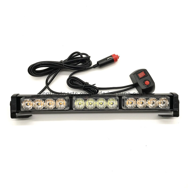 16W Stroboscopic Lamp Powerful 16 LED Car Grid Flashing Warning Strobe Beacon Lamp Car Emergency LED Caution Signal Car Warning Light