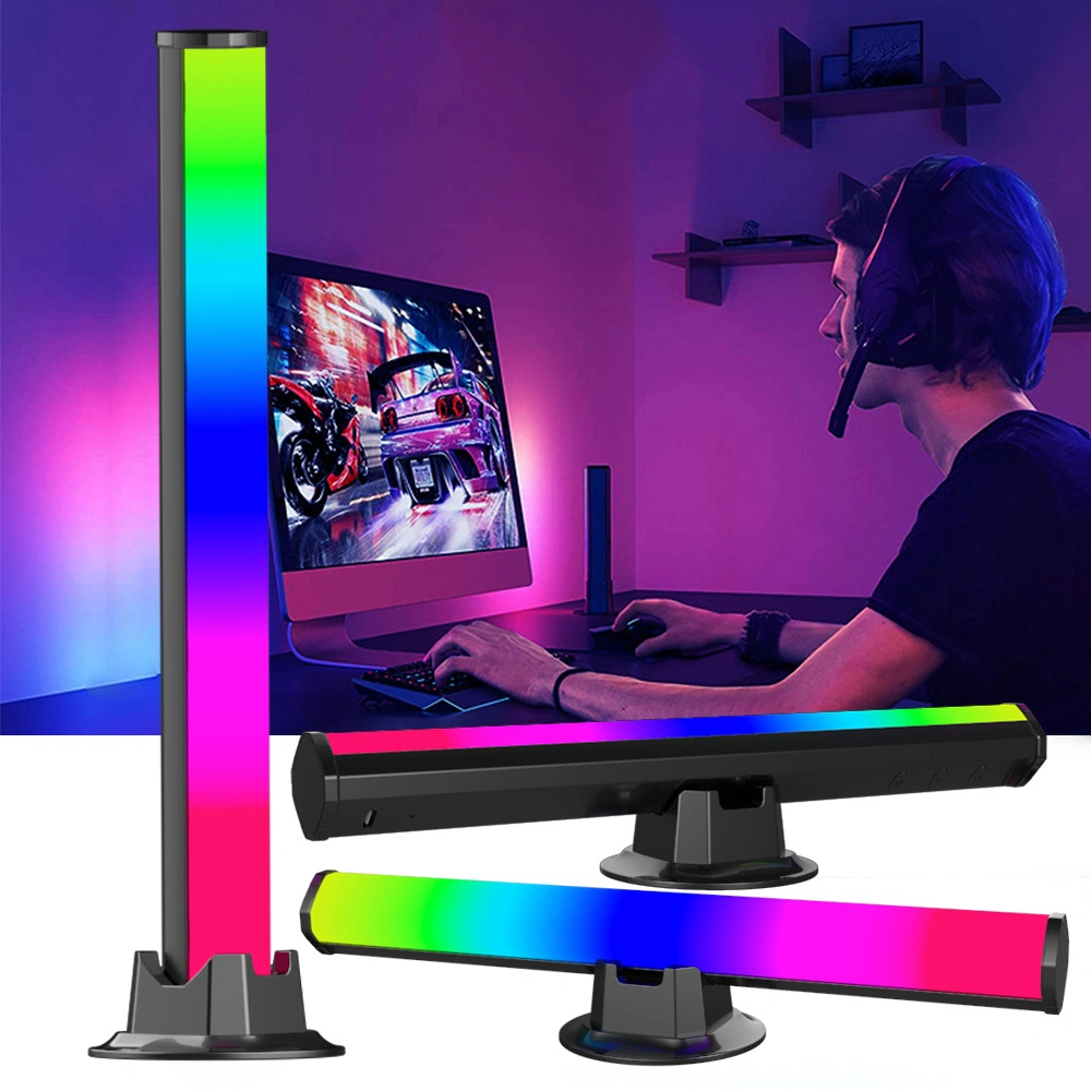 APP Bluetooth Pickup Light Voice Control Creative RGB Induction Light LED Music USB Rhythm Desktop LED Atmosphere Light Bar