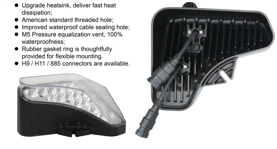 Triangle 7.6&quot; 90W Left/Right for Bobcat Skid Steer LED Headlight Gt-A1802 (L/R)