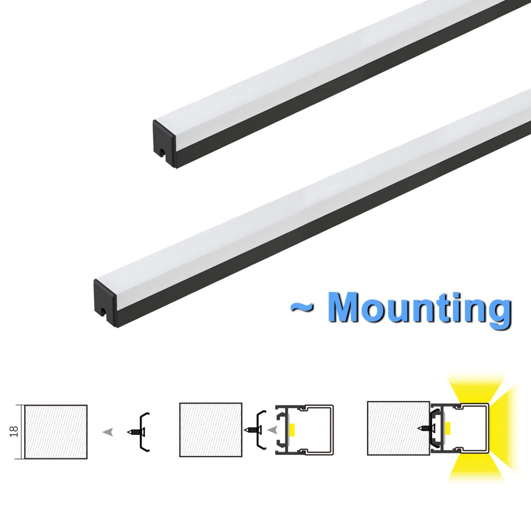 3 Sides Shining Around Mirror in Bathroom Vanity Lighting Aluminium Linear Profile