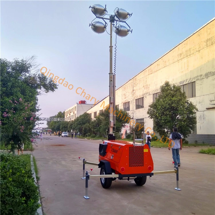 Industrial Portable Lighting Tower Mobile Light Tower for Construction Emergency