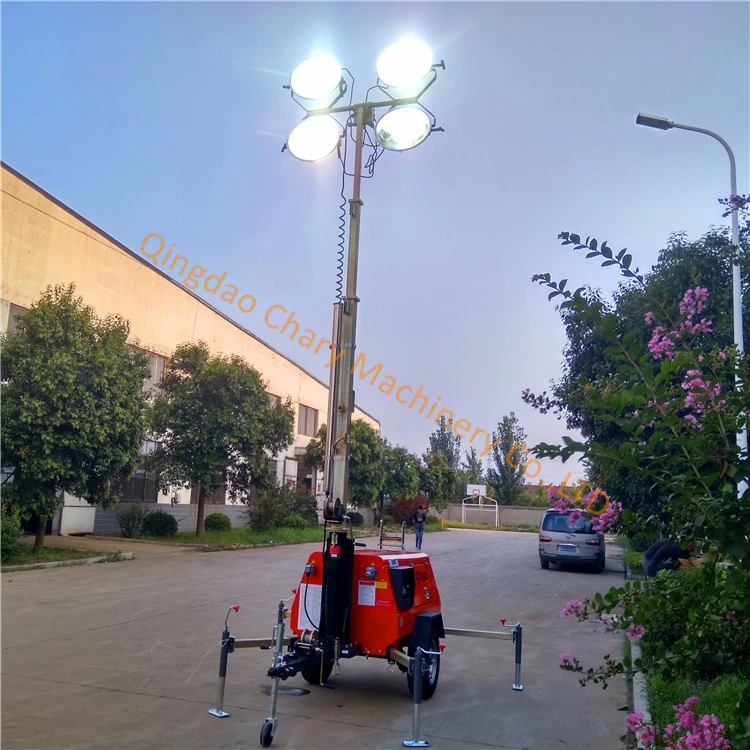 Industrial Portable Lighting Tower Mobile Light Tower for Construction Emergency