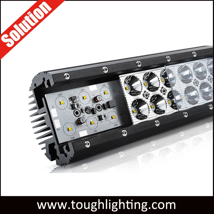 4 Inch CREE Spot Flood Beam Dual Row Offroad 18W LED Work Light Bar