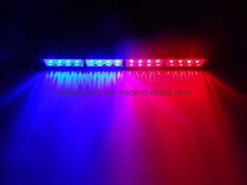 16W Stroboscopic Lamp Powerful 16 LED Car Grid Flashing Warning Strobe Beacon Lamp Car Emergency LED Caution Signal Car Warning Light