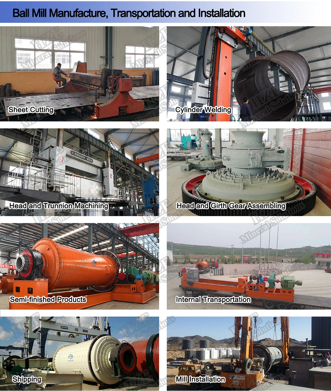 Mining Equipment Iron Ore Grate Ball Mill of Mineral Processing Plant