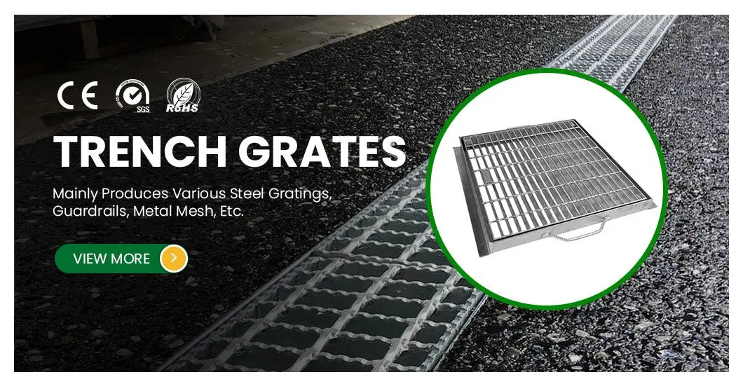 Kaiheng Slip Resistant Metal Bar Grating Wholesaler Trench Cover Grating China Trench Drain Metal Grates