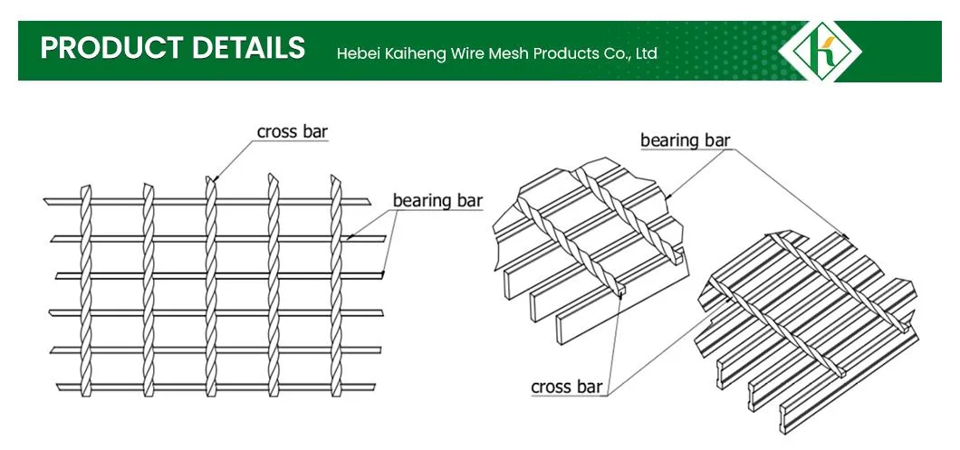 Kaiheng Slip Resistant Metal Bar Grating Wholesaler Trench Cover Grating China Trench Drain Metal Grates