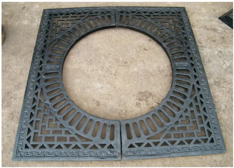 Custom Ductile Iron Gray Casting Bottom Metal Tree Grates China