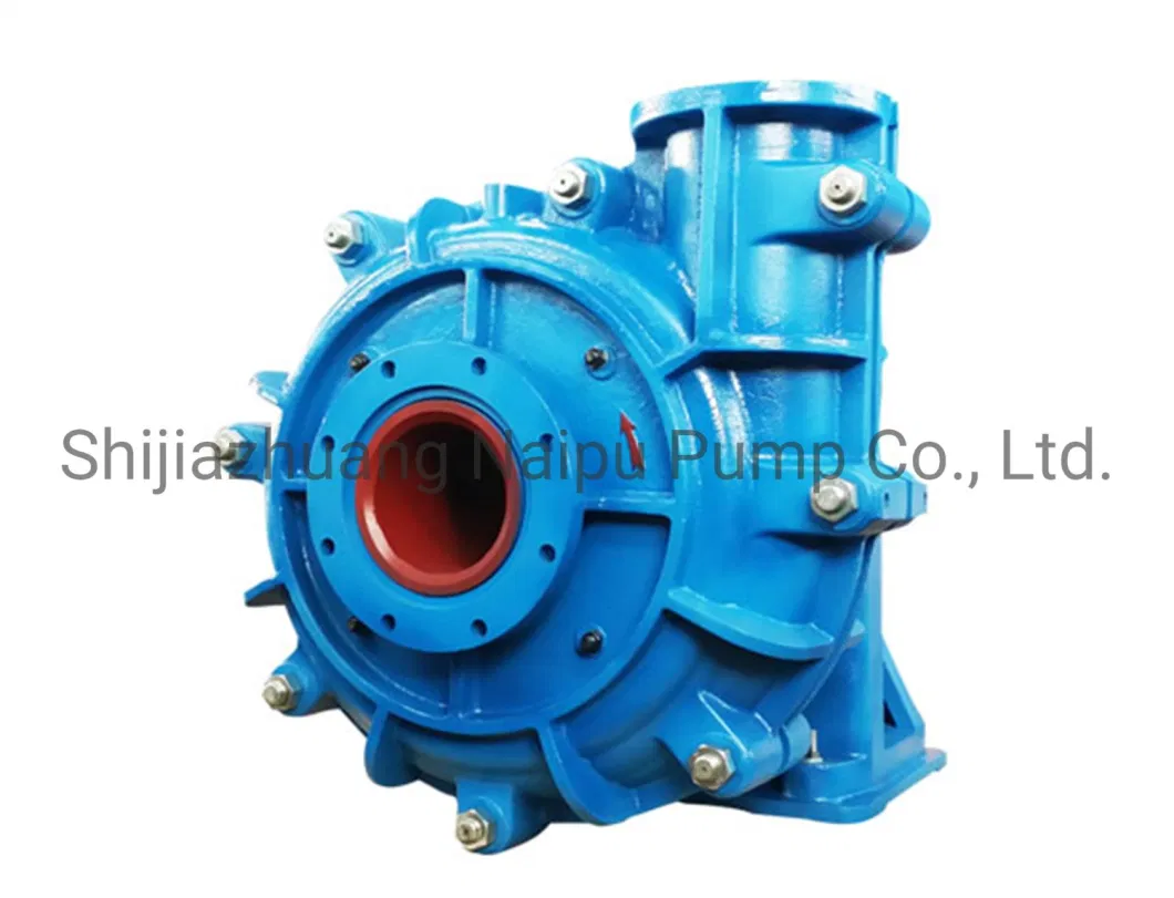 Naipu 8 Inch Trash Solids Pumping Machine Sharp Hard Horizental Slurry Pump for Mining with CE