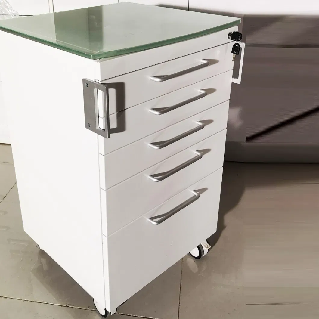 Metal Stainless Steel Dental Cabinet with Sink and Drawers