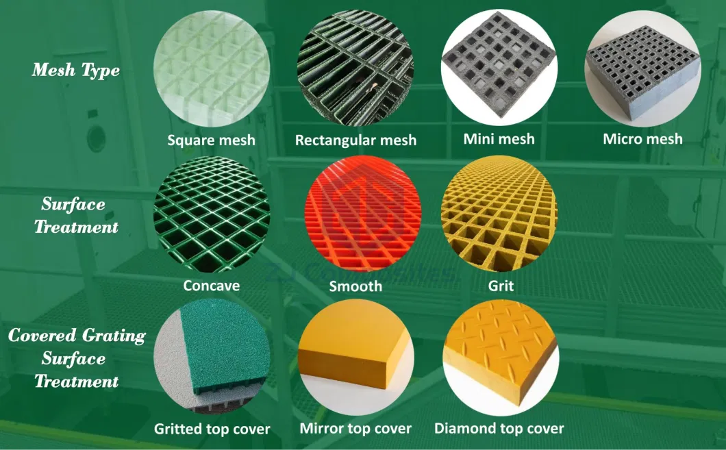 Heavy Duty Moulded Grate FRP Grating for Drainage